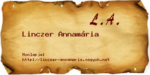 Linczer Annamária névjegykártya