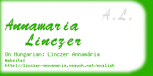 annamaria linczer business card