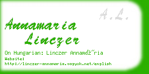 annamaria linczer business card